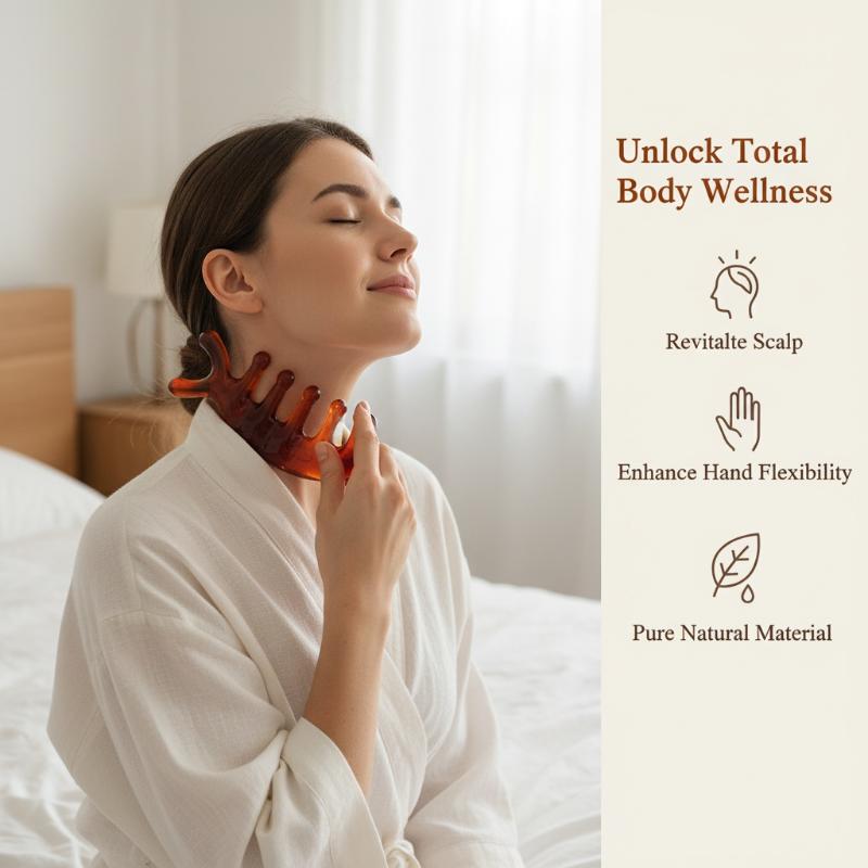 Hair Care Daily Routine - Resin Scalp Massage Comb Eco-Friendly Material