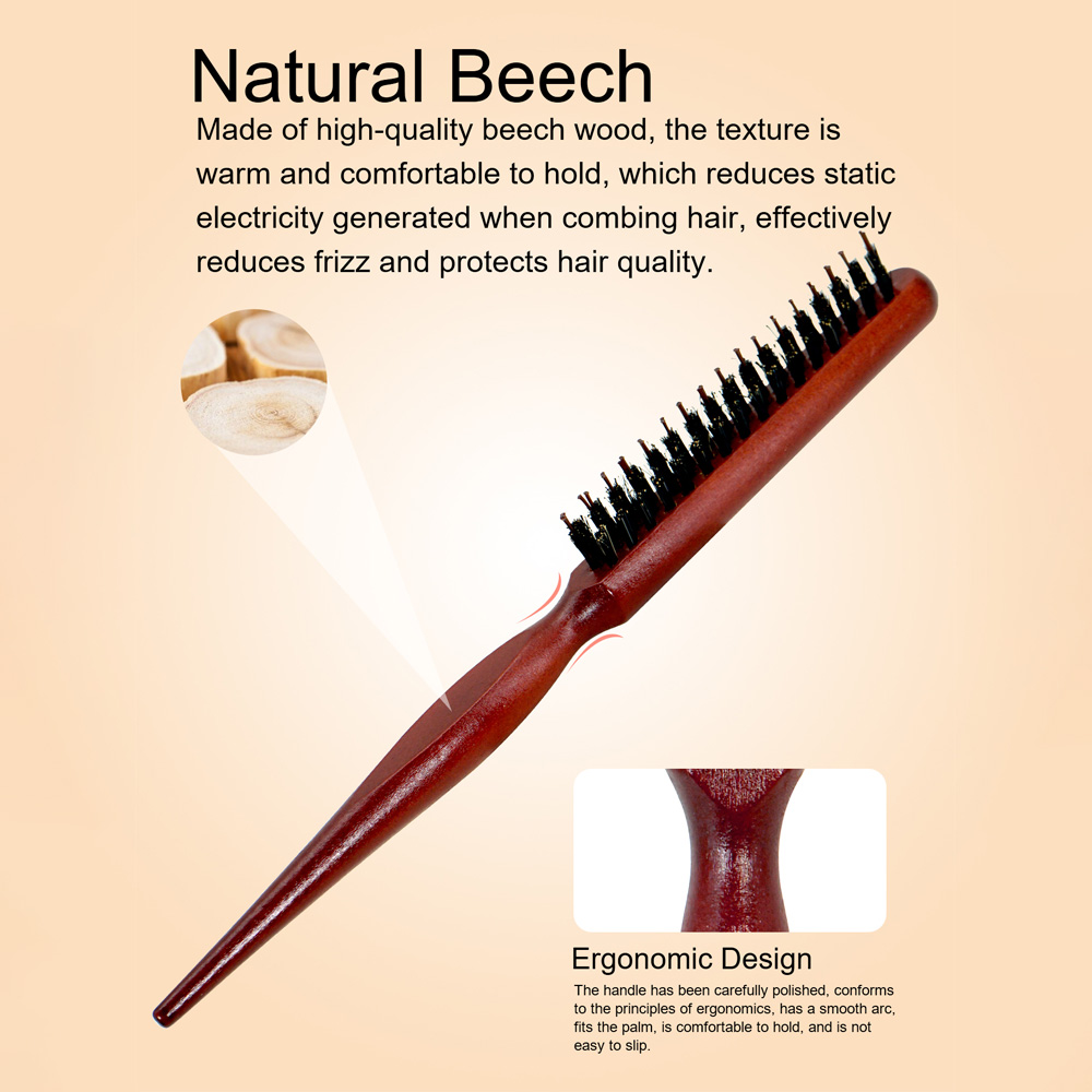 2 Piece Wooden Hair Brush Set  - Hair Care Daily Routine 评论和价格