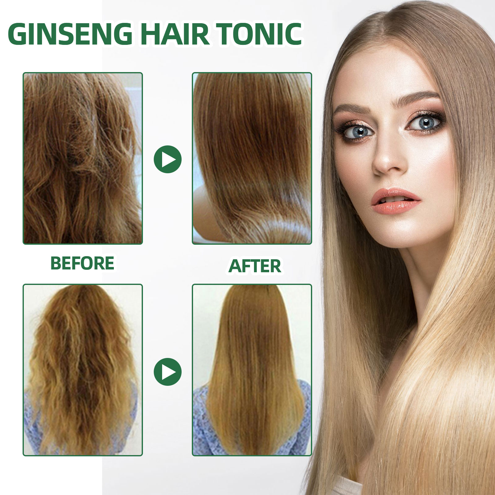 Natural Herbal Ginseng Hair Ca - Hair Care Natural Products 评论和价格