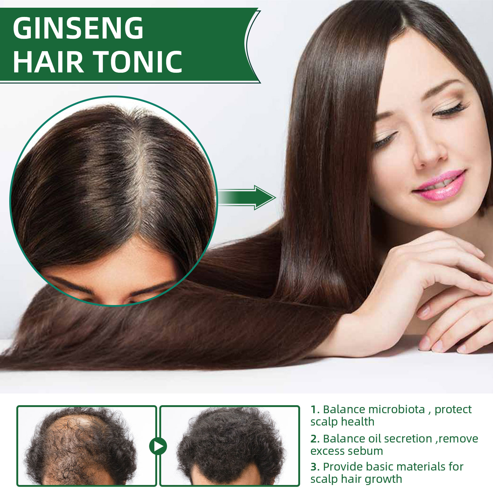 Natural Herbal Ginseng Hair Ca - Hair Care Natural Products 评论和价格
