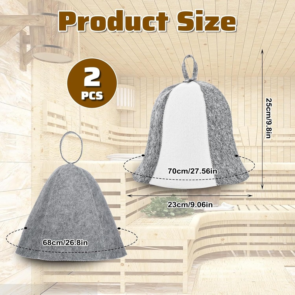 Home Sauna Gray Sauna Hat Saun - Hair Care Daily Routine 评论和价格